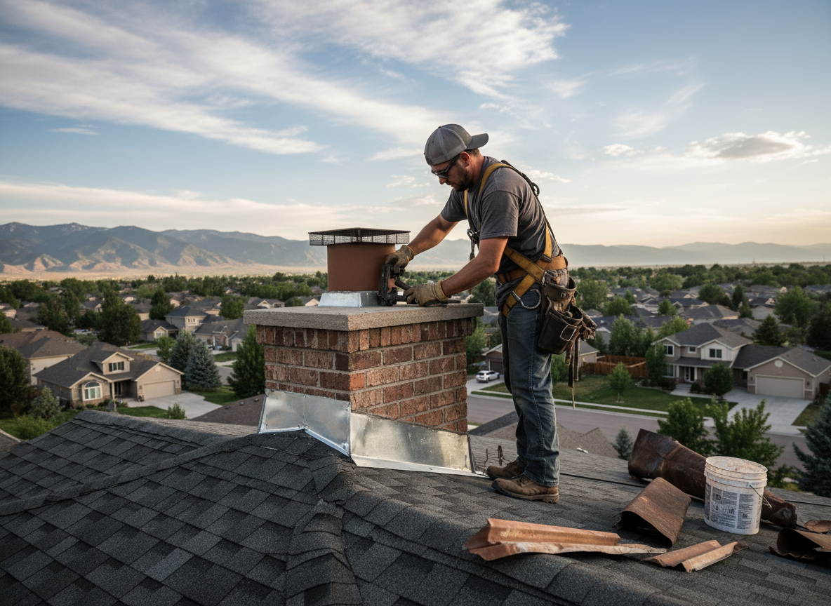 chimney flashing repair in American Fork